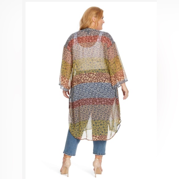 Jessica Simpson Blaine Kimono in Blooming Patchwork - Picture 6 of 9